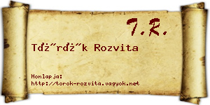 Török Rozvita névjegykártya
